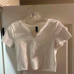 Boutique cropped white shirt